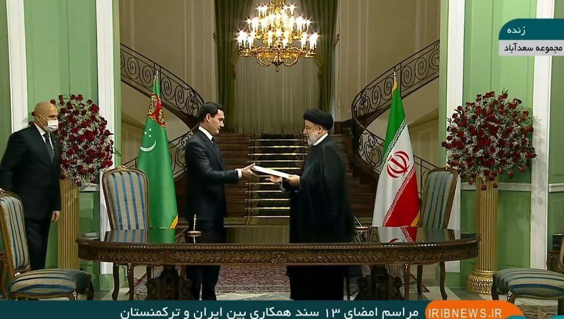 ۱۳ سند همکاری میان ایران و ترکمنستان امضا شد