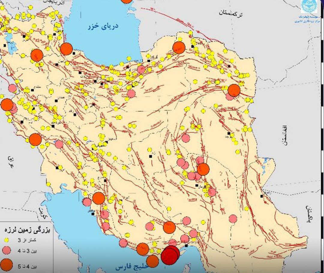 ایران در مردادماه ۱۴۰۱ بیش از ۴۵۰ بار لرزید