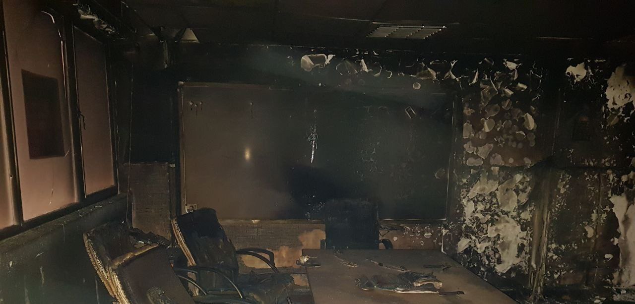 «آتش در دفتر بسیج دانشجویی»