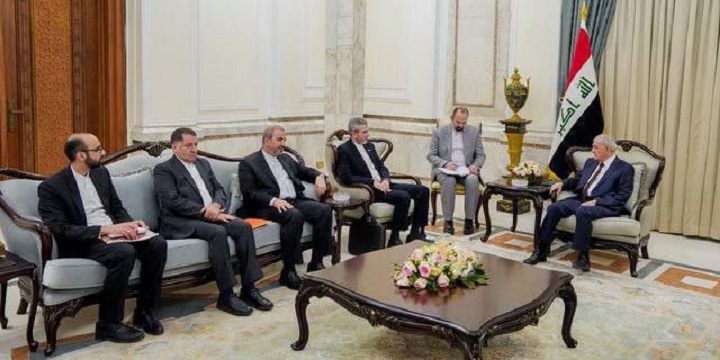 دیدار علی باقری با رئیس جمهور عراق