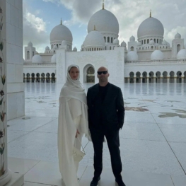 زوج مشهور هالیوود در مسجد ابوظبی