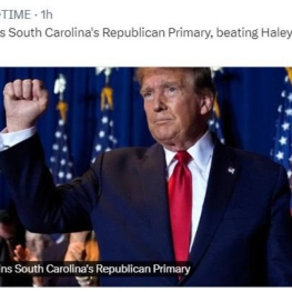 ترامپ در انتخابات مقدماتی جمهوری خواهان در کارولینای جنوبی، نیکی هیلی را شکست داد.
