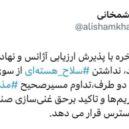 شمخانی: توافق در دسترس است